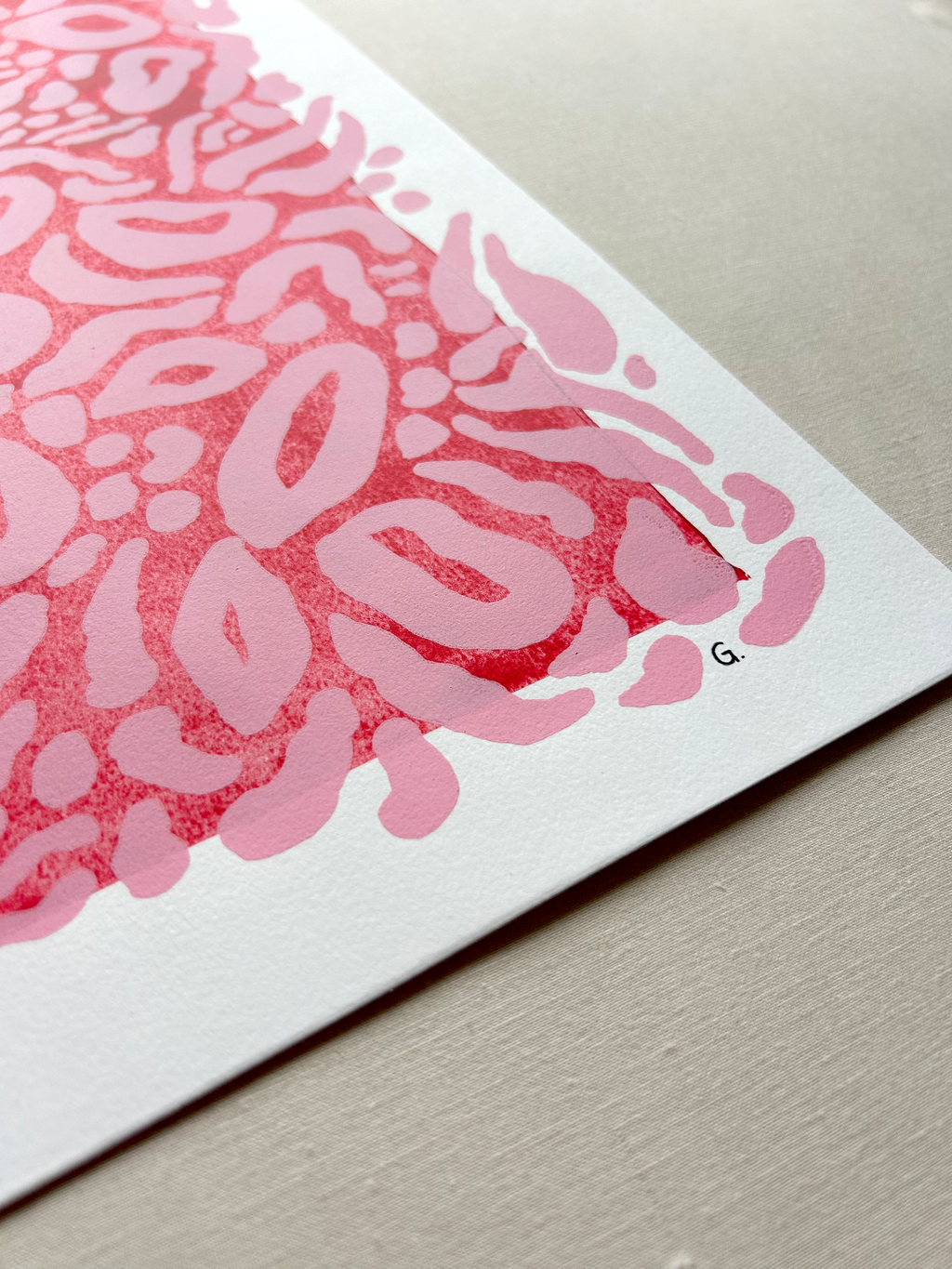 Limited Edition Screen Print - Red & Pink