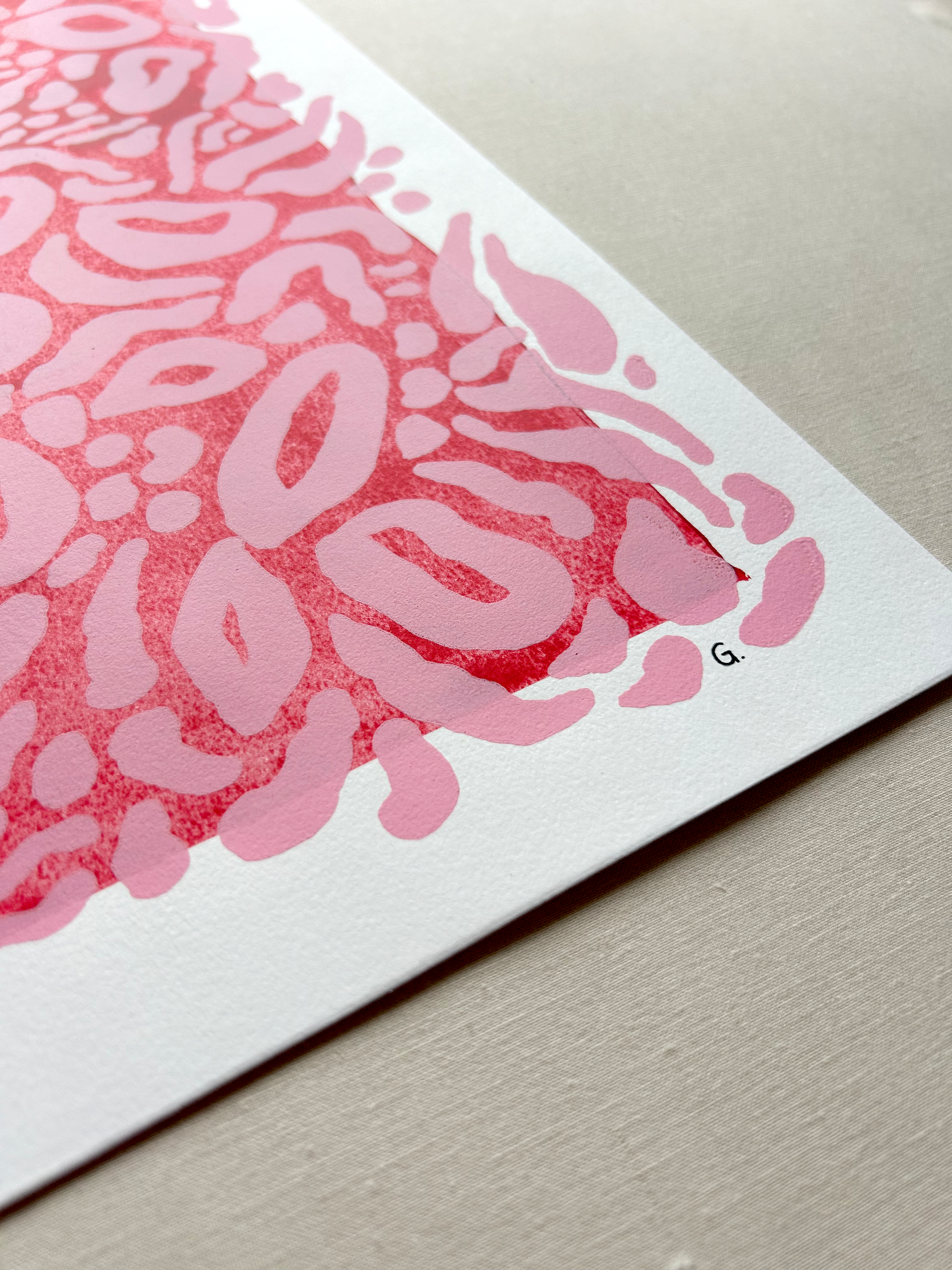 Limited Edition Screen Print - Red & Pink