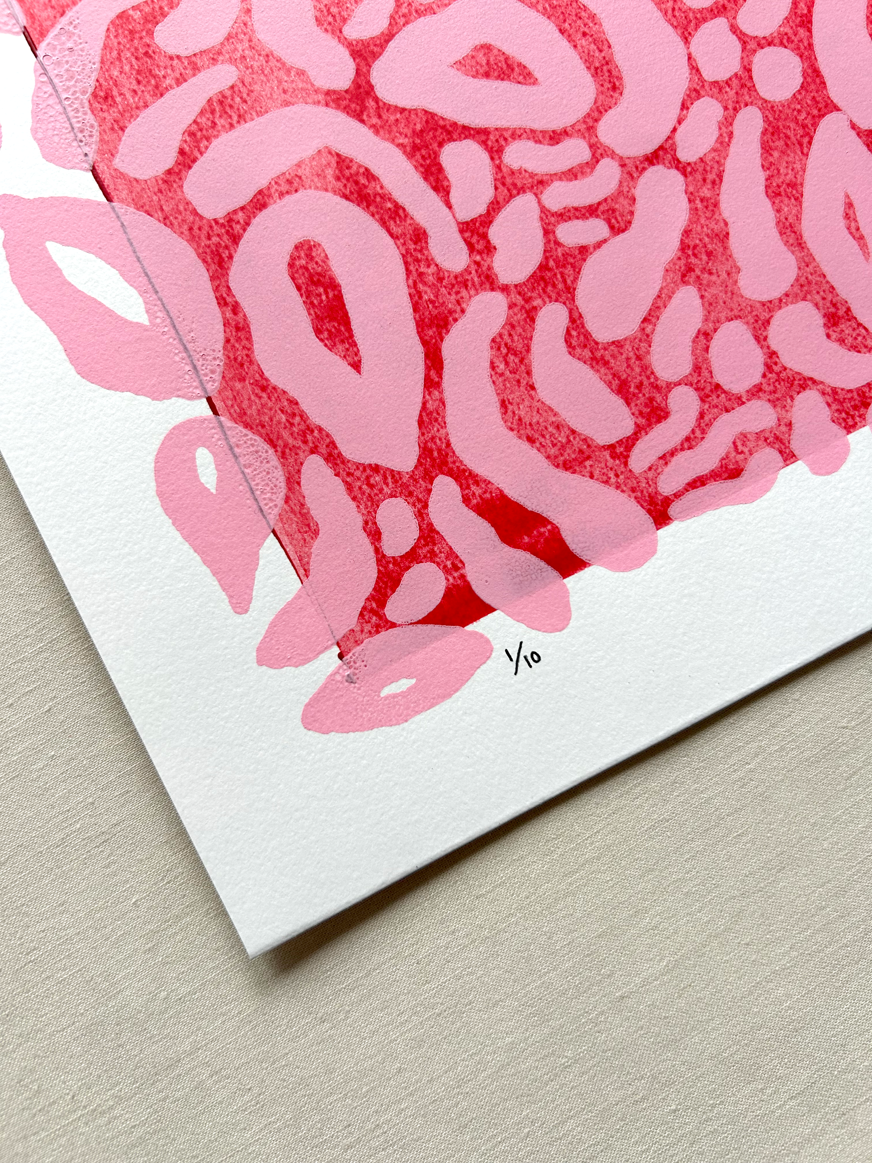 Limited Edition Screen Print - Red & Pink