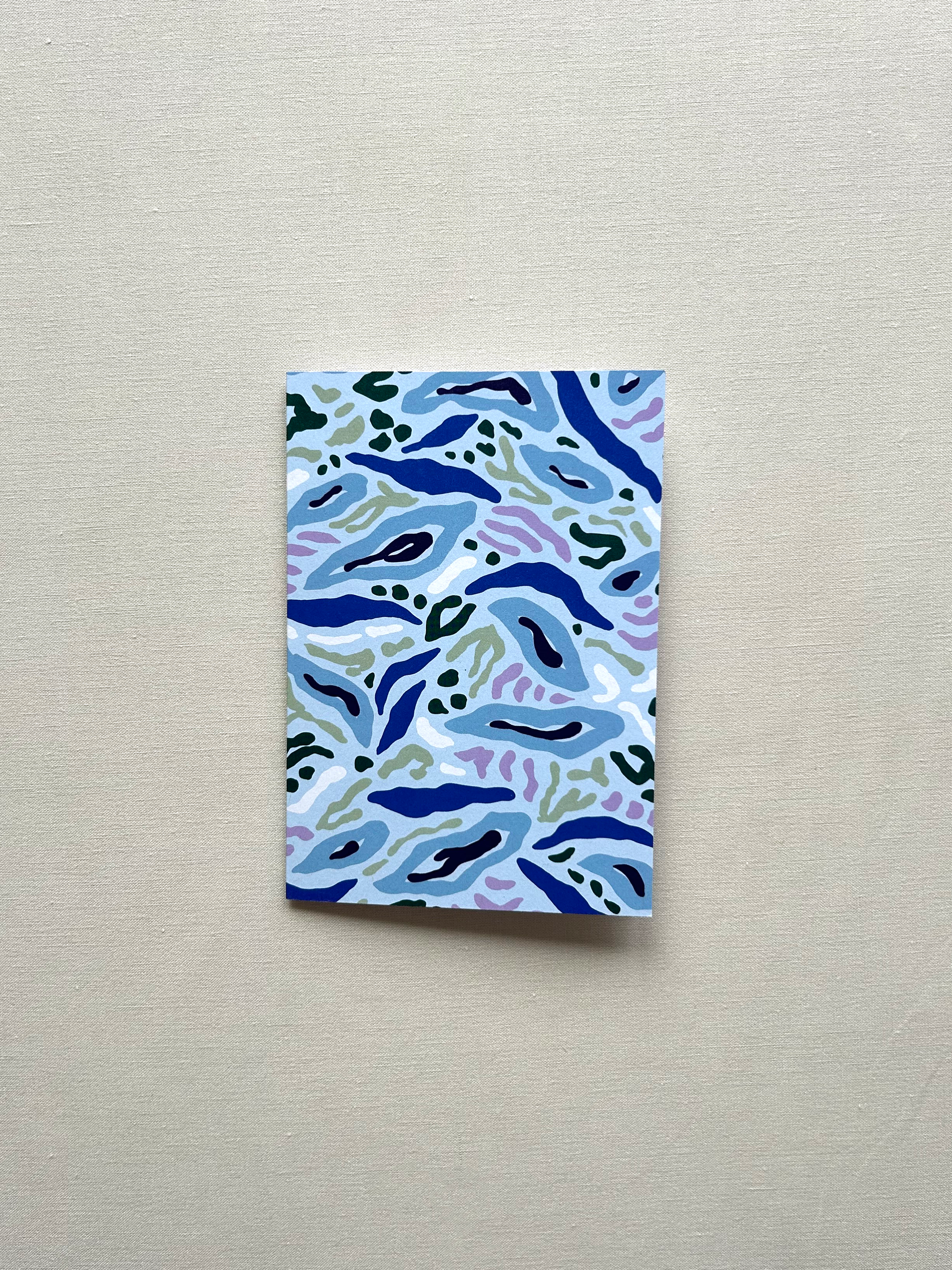 Blue Pattern Greeting Card