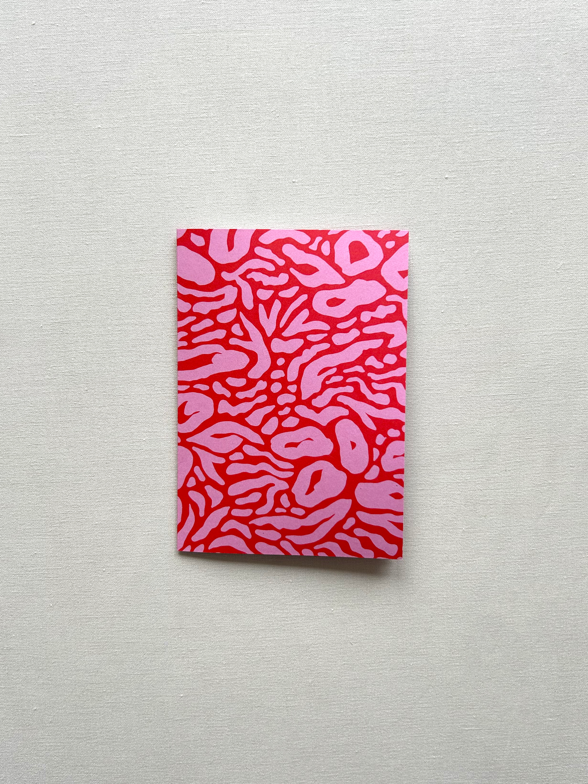 Pink and Red Pattern Greeting Card