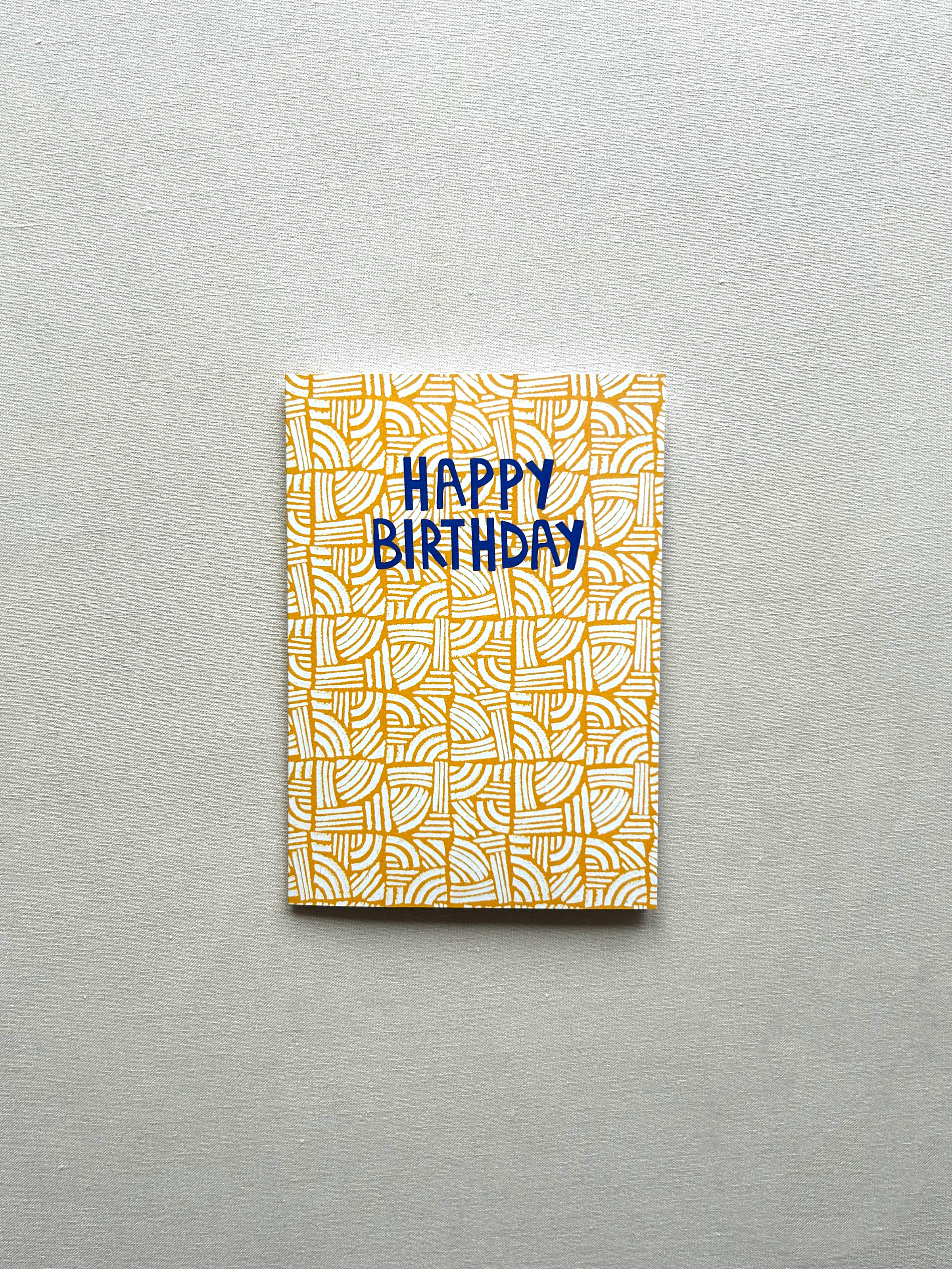 Happy Birthday Yellow Greeting Card