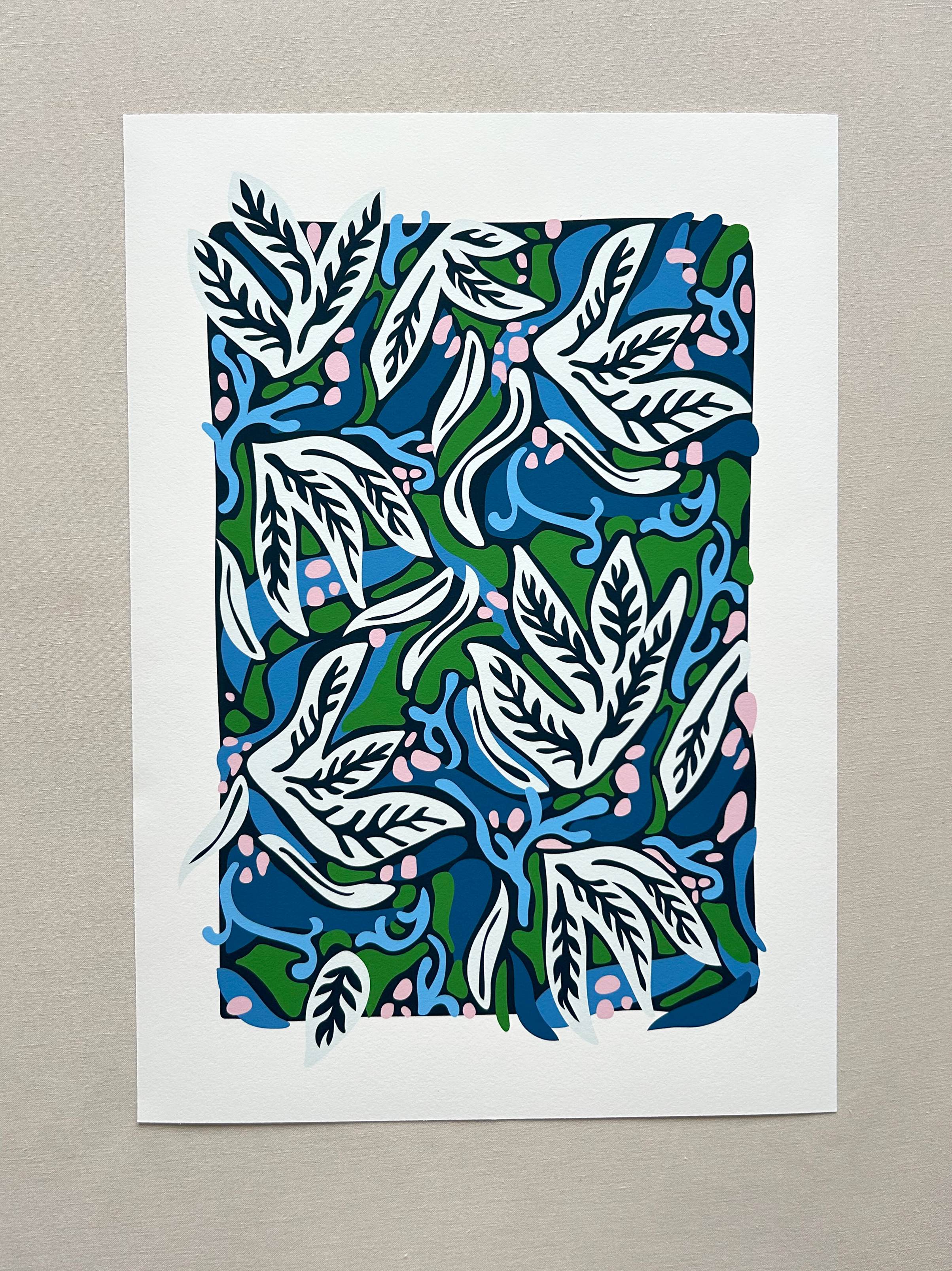 Coral Reef Blues Print