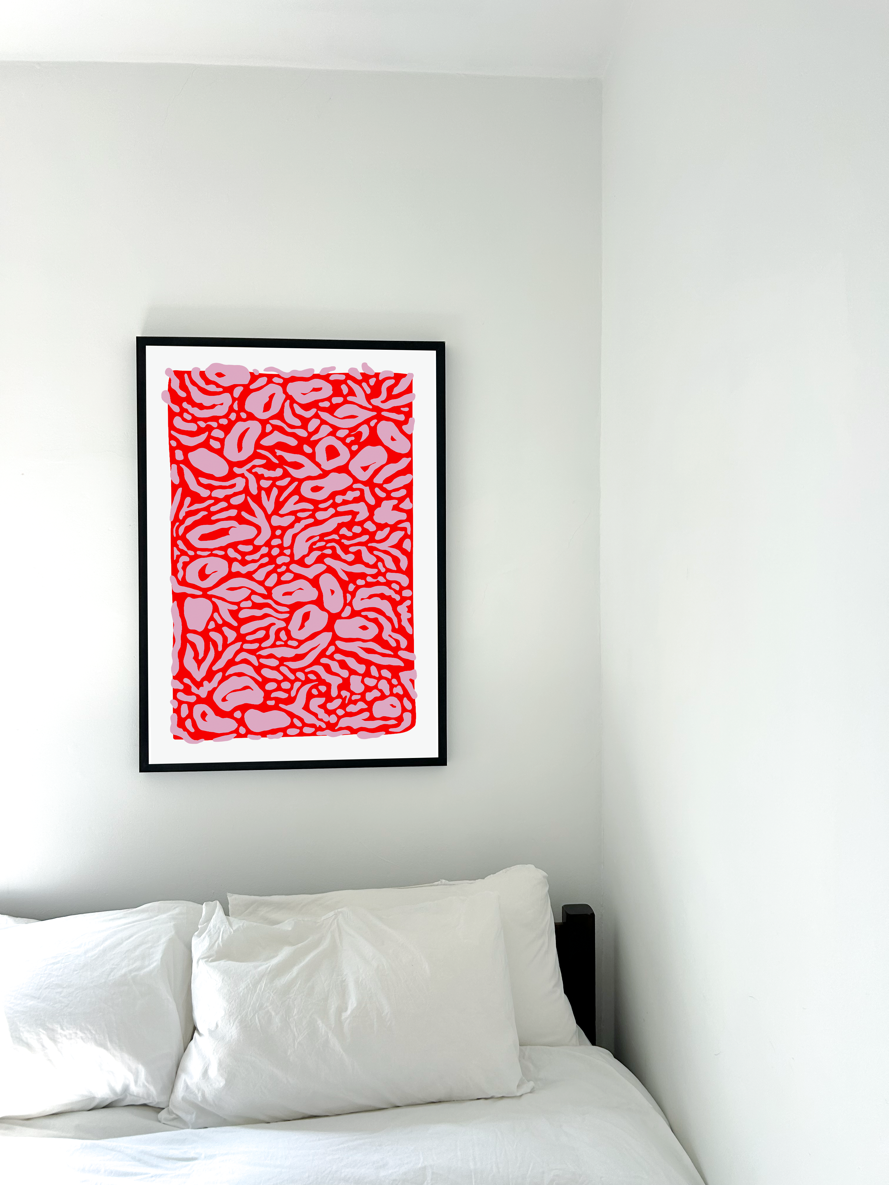 Seaweed Pink and Red Print