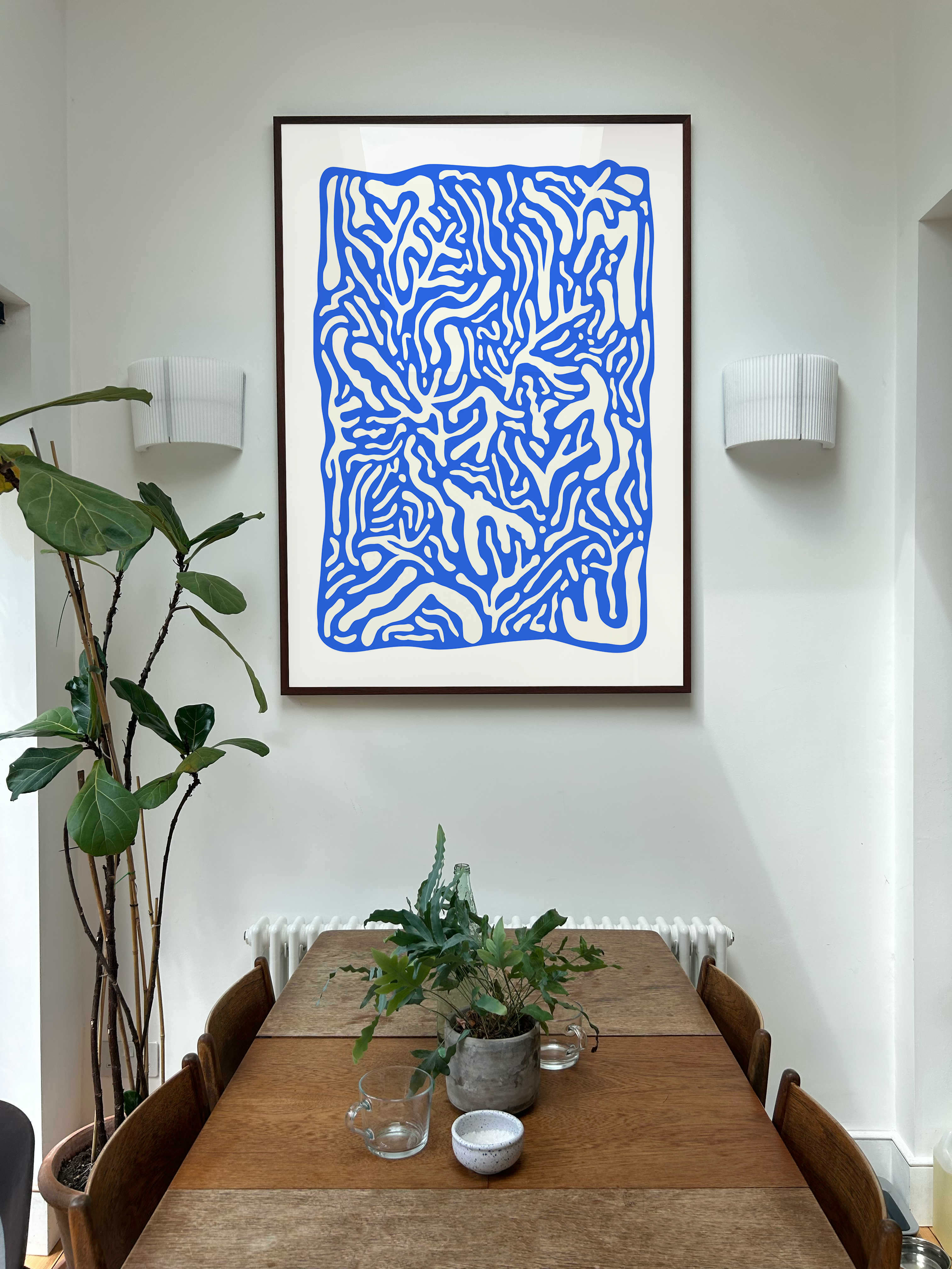 Branches Blue Art Print