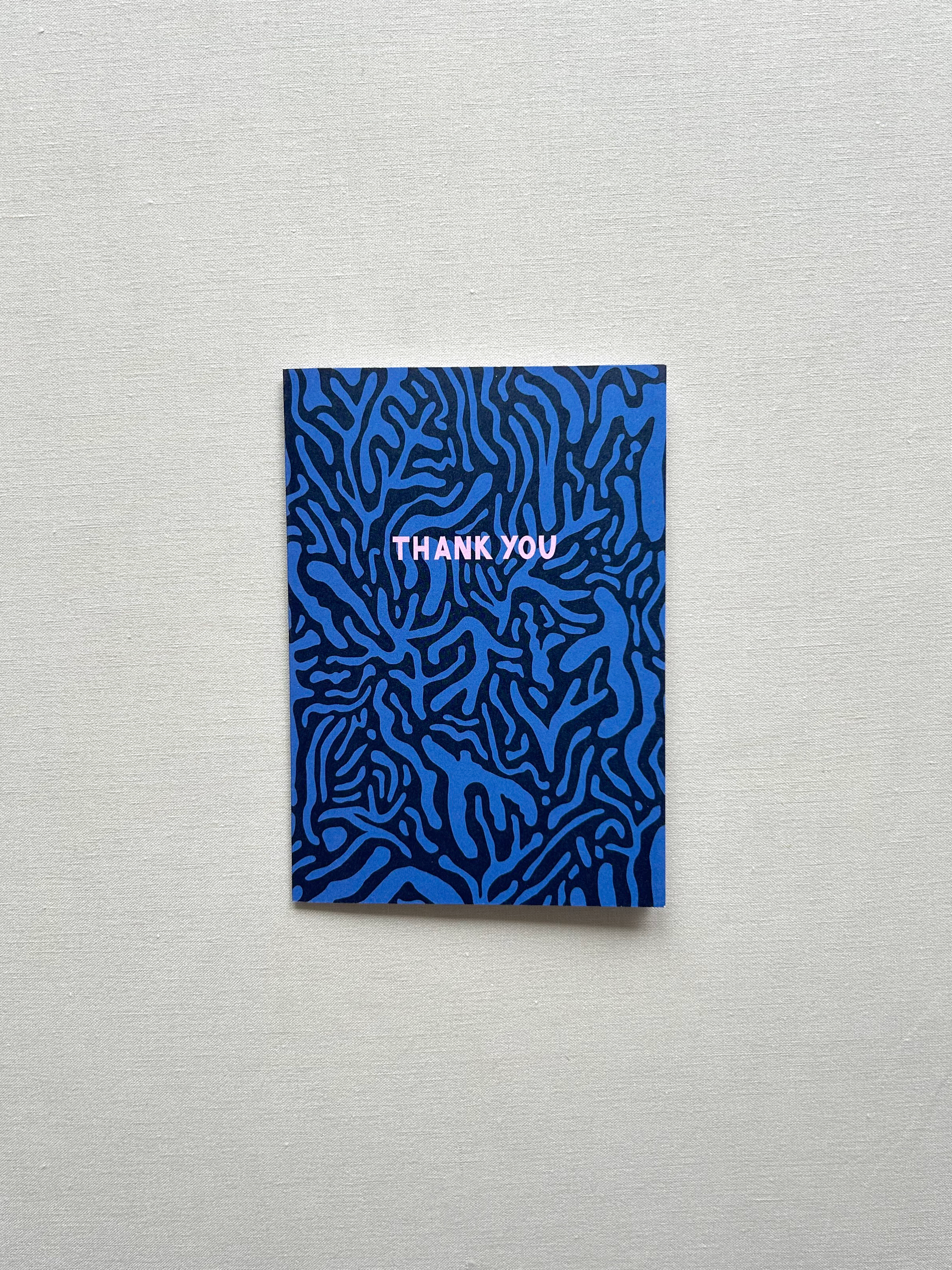 Thank You Blue Greeting Card