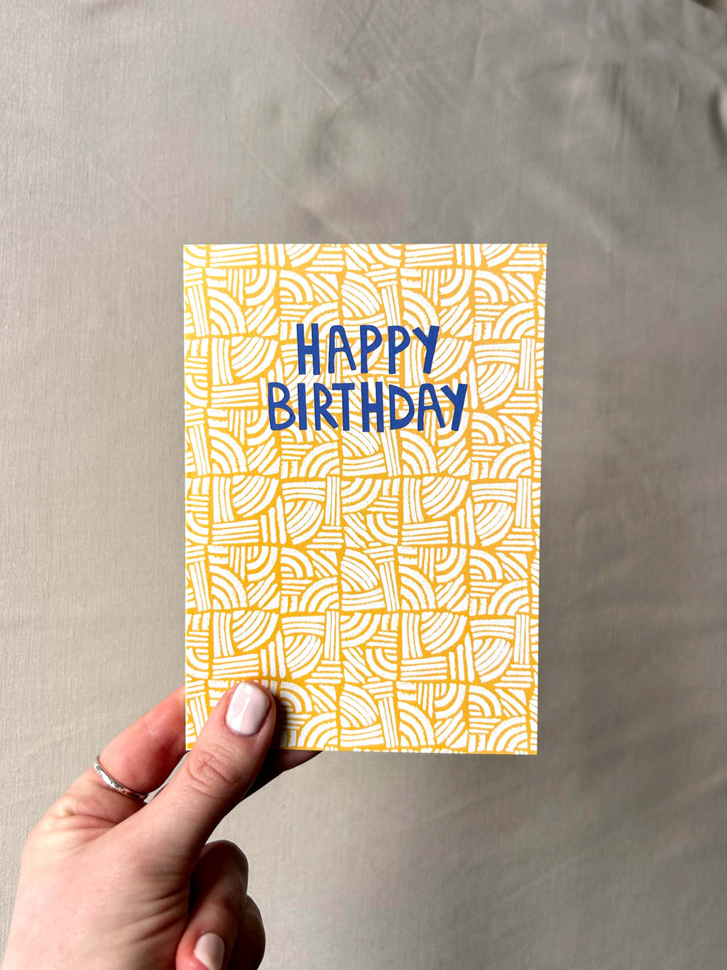 Happy Birthday Yellow Greeting Card