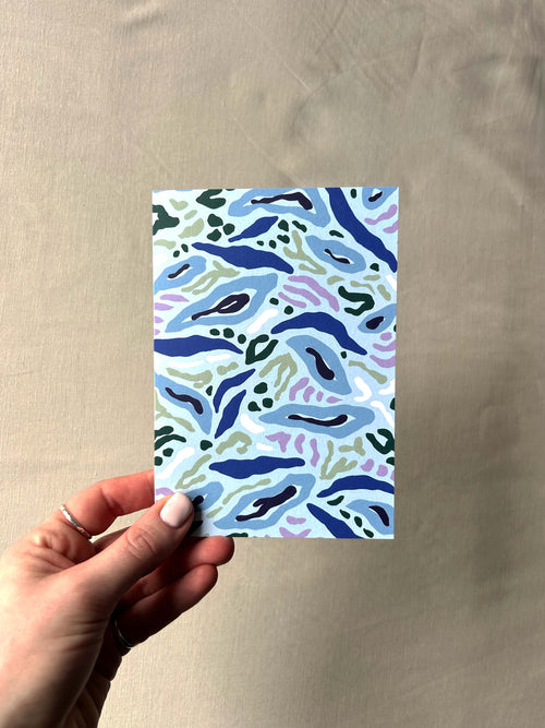 Blue Pattern Greeting Card