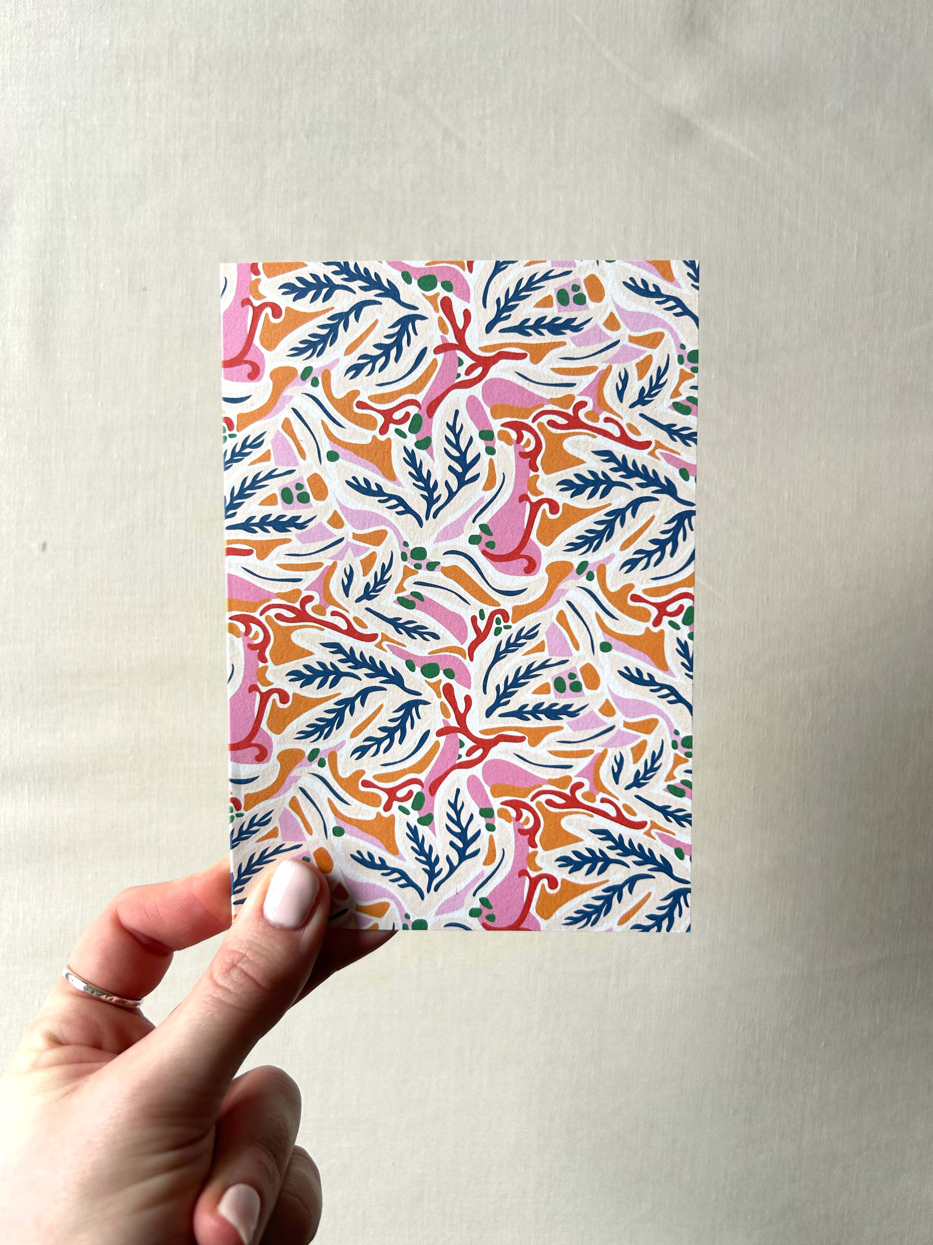 Coral Pattern Greeting Card