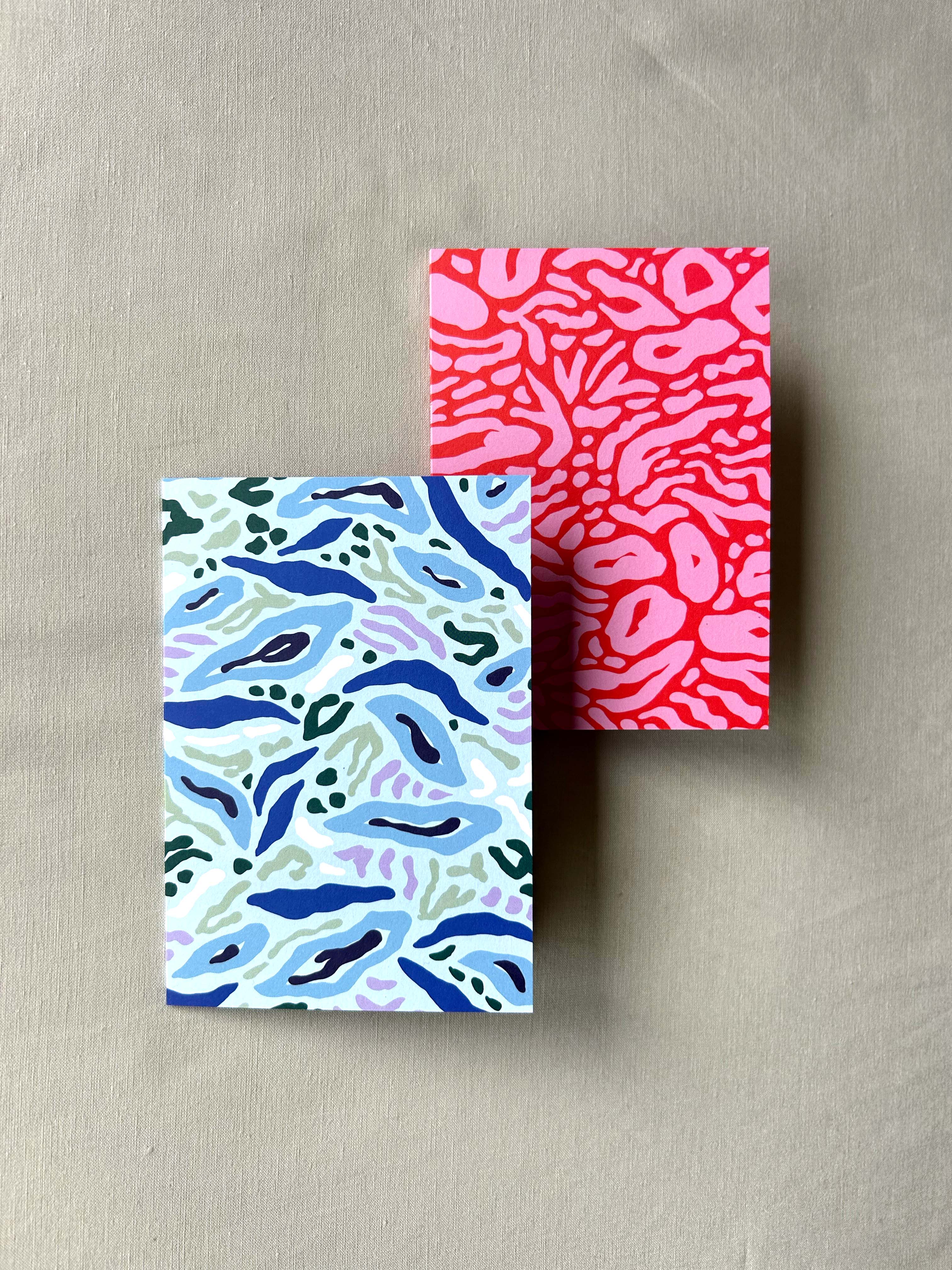 Blue Pattern Greeting Card