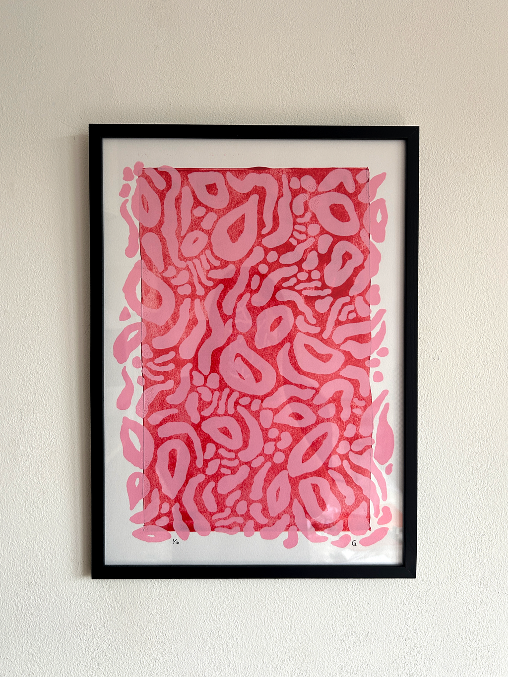 Limited Edition Screen Print - Red & Pink