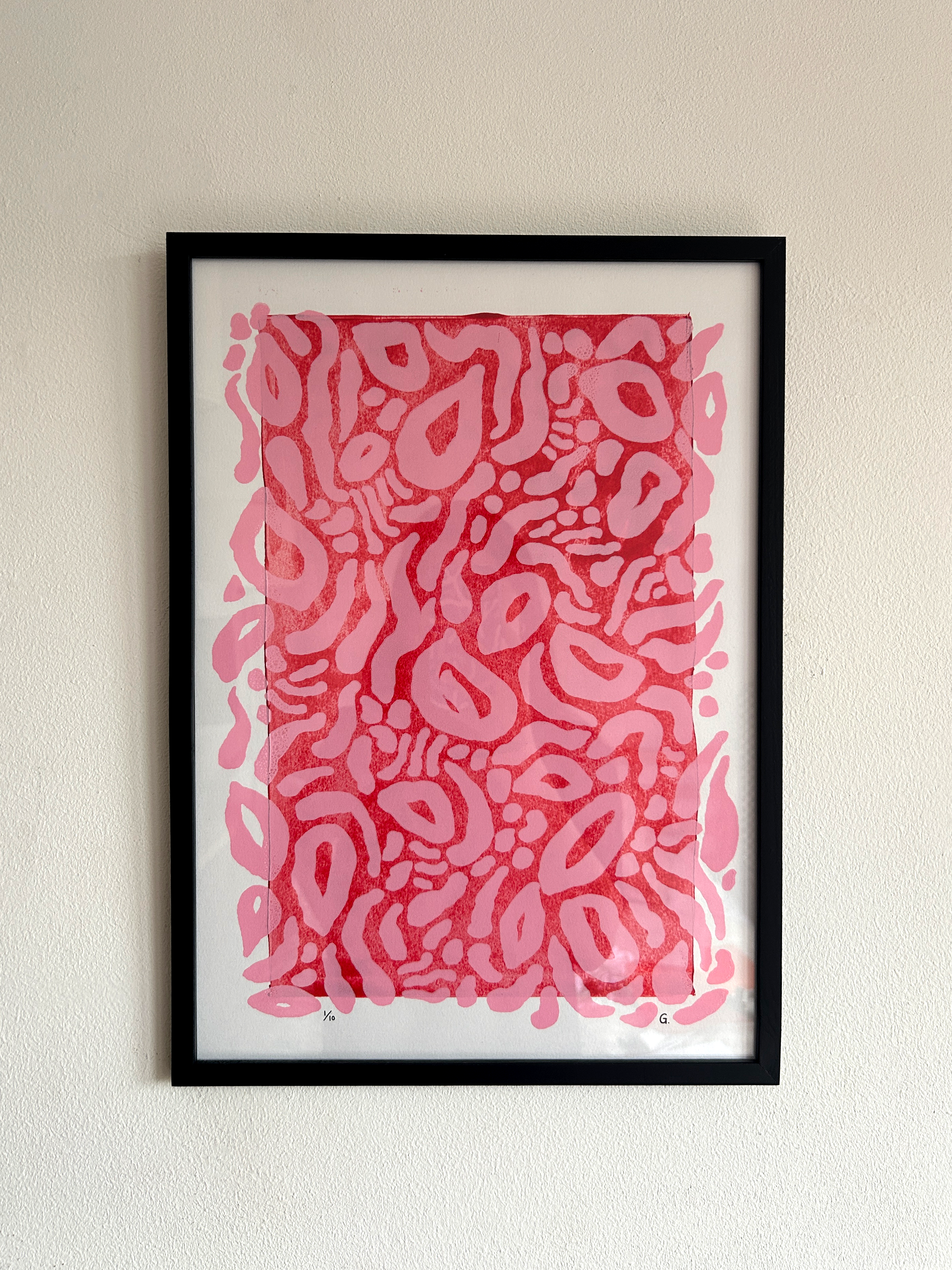 Limited Edition Screen Print - Red & Pink