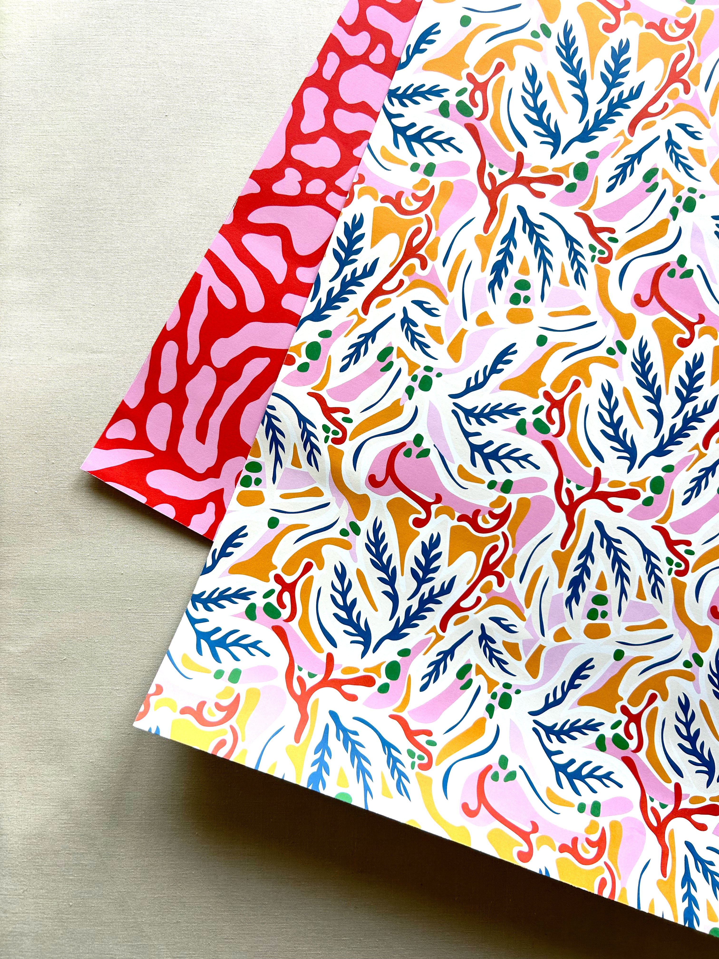 Coral Pattern Wrapping Paper